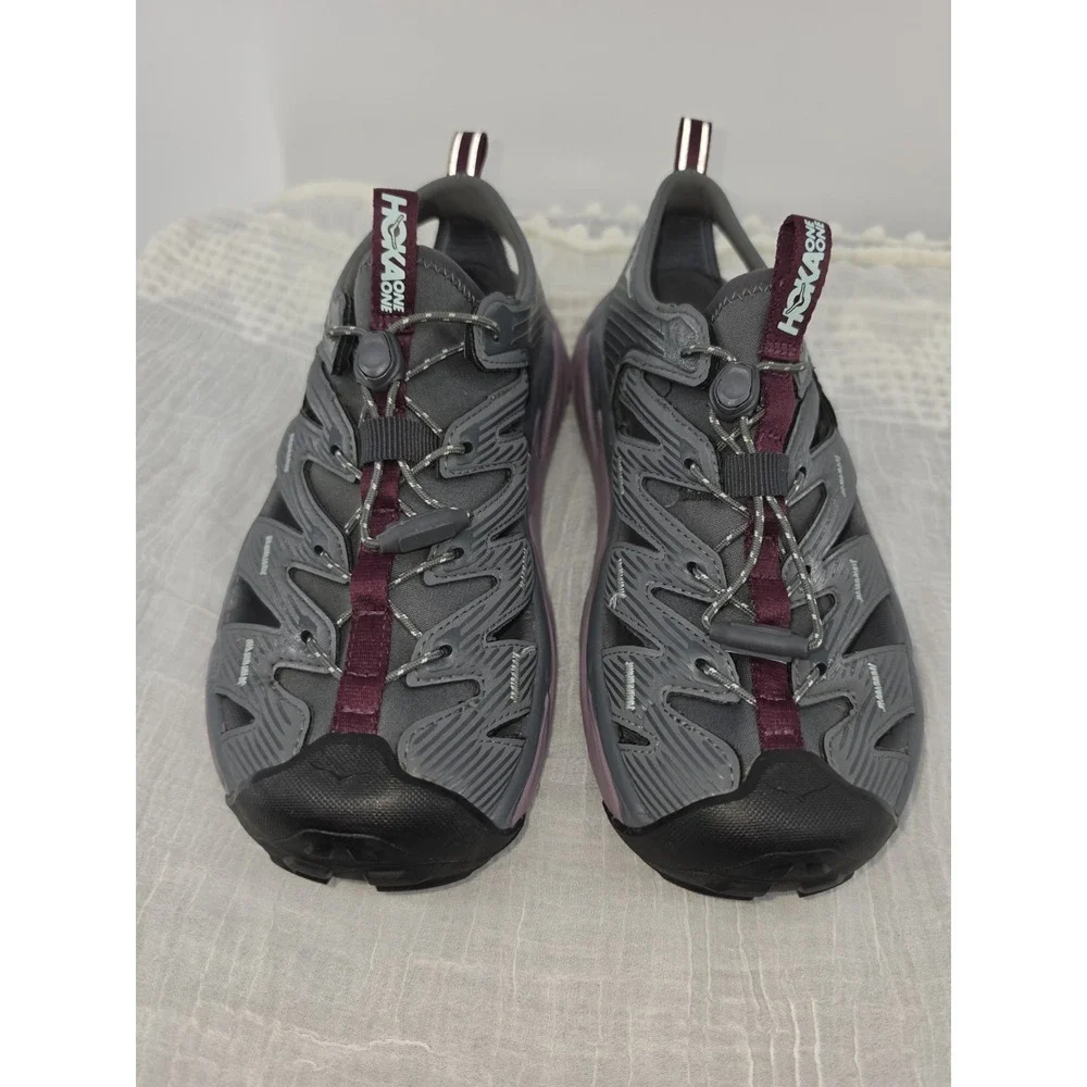 HOKA Hopara Outdoor Mountain Sandals Castlerock Elderberry Gray PurpleWomens 8.5